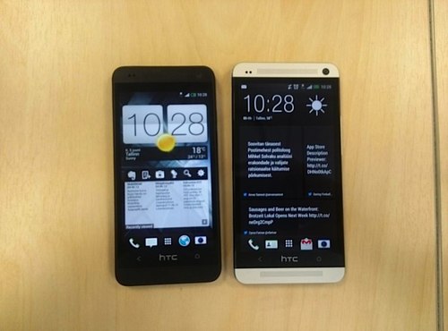  HTC One mini so dáng cùng HTC One.