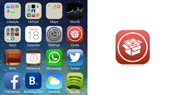  Biểu tượng Cydia mới sẽ xuất hiện khi jailbreak thành công iOS 7.