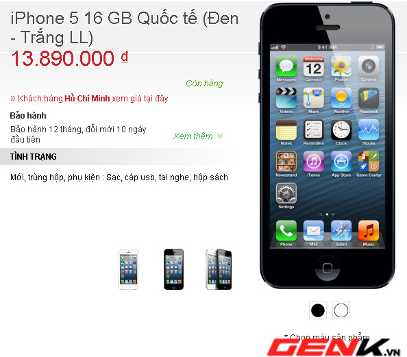 iPhone 5 tiếp tục giảm gi&aacute; tại Việt Nam sau 1 tuần iPhone 5s được b&aacute;n