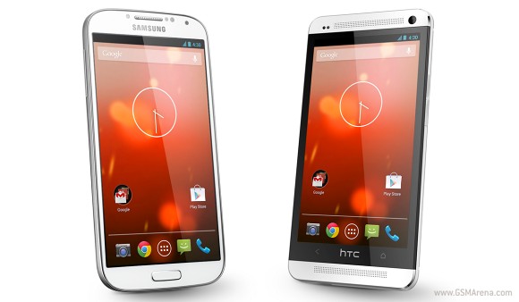 Galaxy S4 và HTC One Google Edition bắt đầu được bán