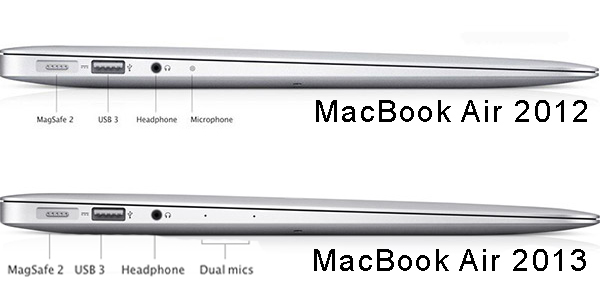 So sánh MacBook Air 2013 và thế hệ trước