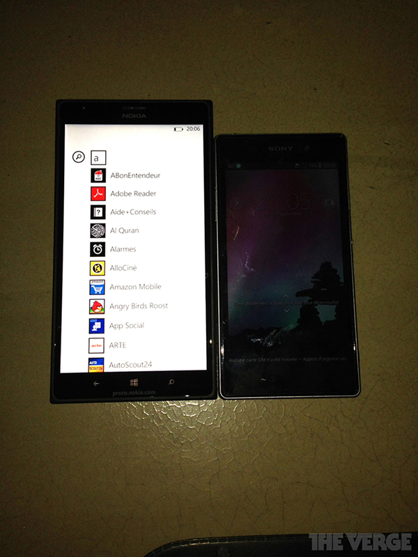 Nhiều khả năng màn hình của Lumia 1520 sẽ có kích thước 6 inch.