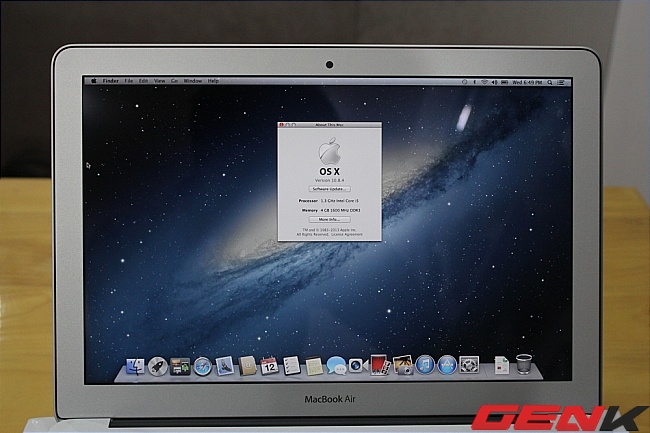 Hiện MacBook Air 2013 bán ra chạy trên OS X 10.8.4.