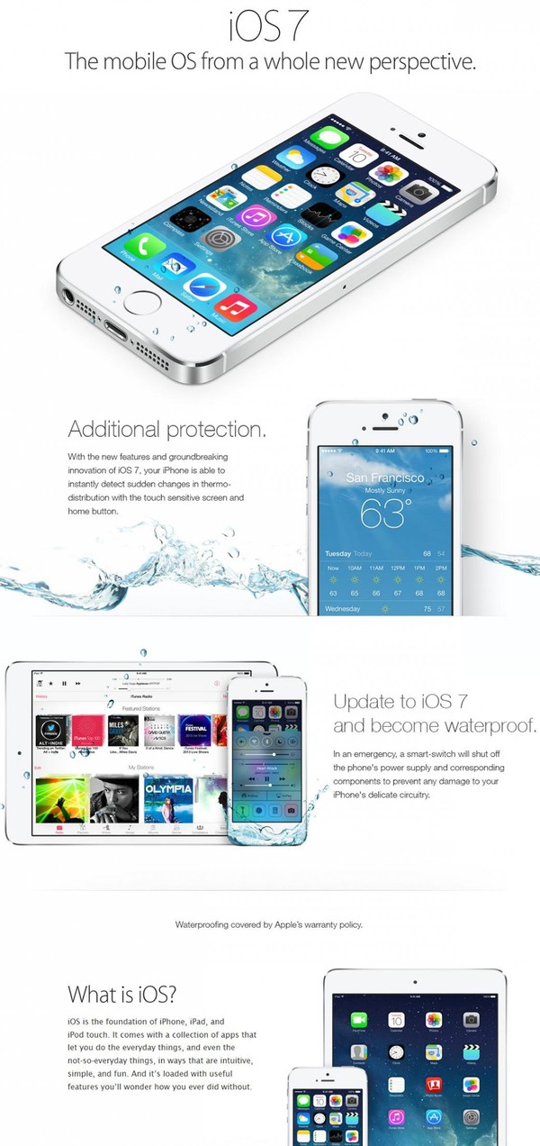 Nhận vố lừa đau vì tưởng iOS 7 có thể chống nước