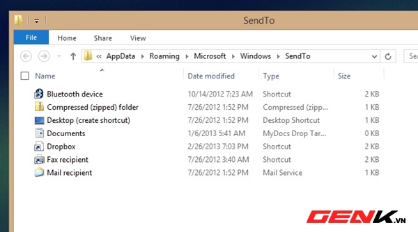 Tùy biến đường dẫn Send to của Windows 4