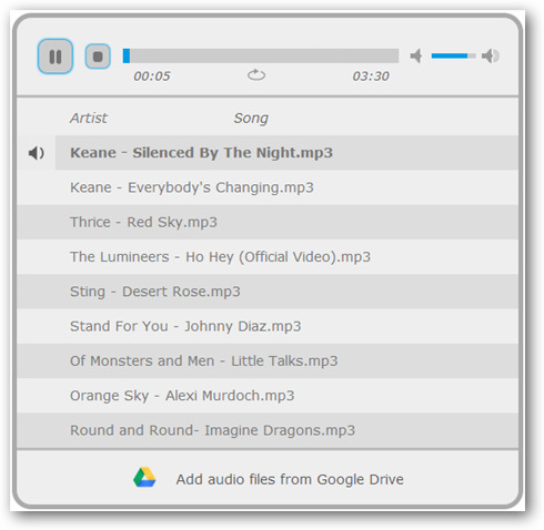 Tạo danh sách các bài hát yêu thích từ kho nhạc Google Drive của bạn 5
