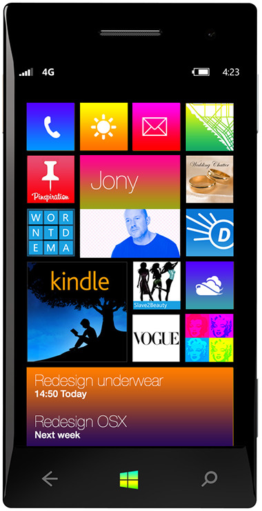 Nếu Microsoft thuê Jony Ive làm thiết kế Widows Phone