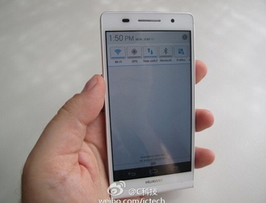 White Huawei Ascend P6