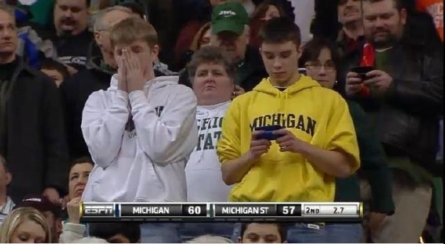 This inspiring picture of fans rooting for their team at the big game: