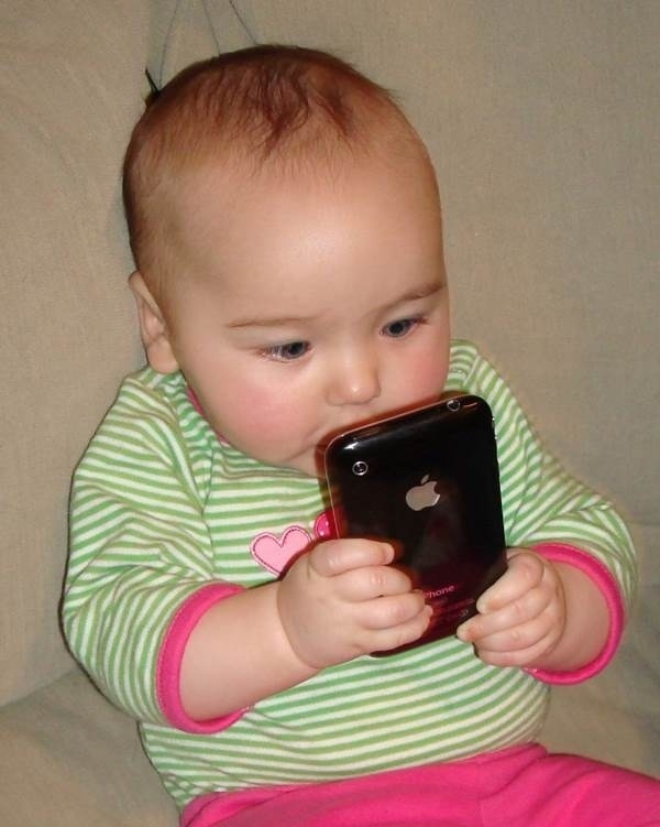 And this adorable photo of a baby logging into her very first social network account:
