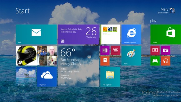 Windows 8.1 phiên bản Preview đã cho phép tải về