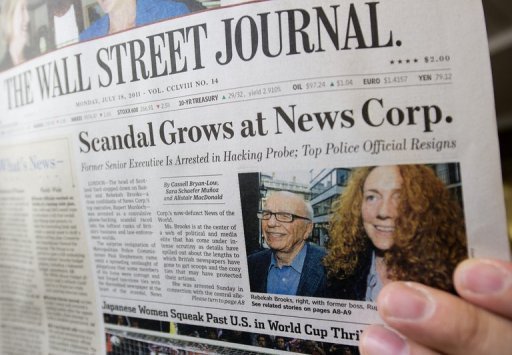 Ngành báo chí xuất bản của nhà Murdoch gặp khó khăn sau vụ bê bối nghe lén ở Anh (Nguồn: AFP)