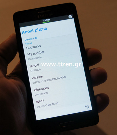 Xuất hiện Redwood, smartphone chạy Tizen đầu tiên của Samsung