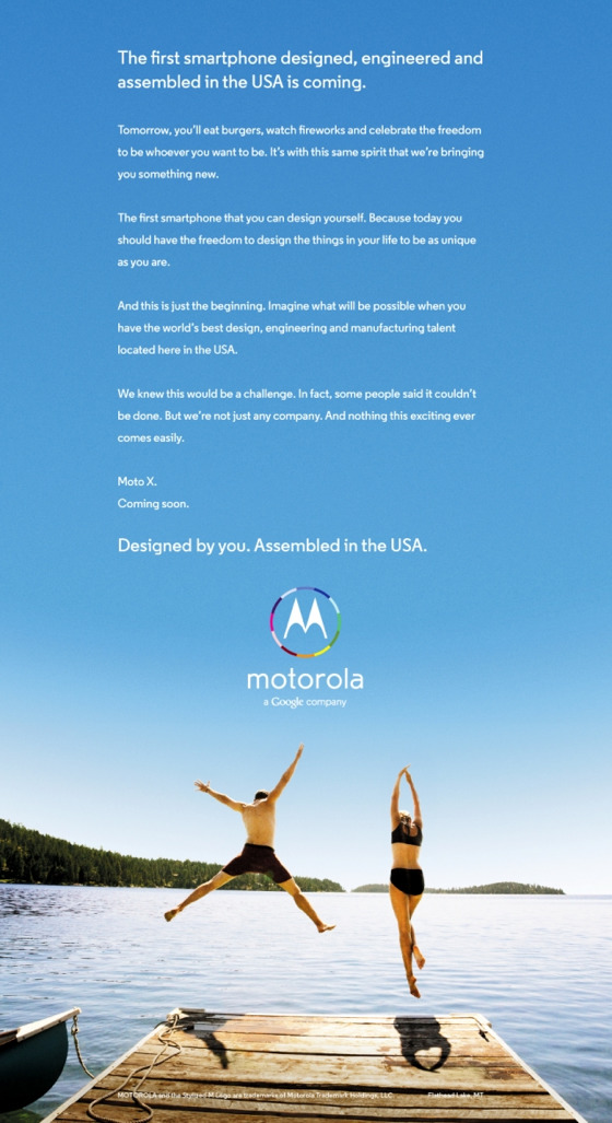  Quảng cáo của Motorola về smartphone Moto X.