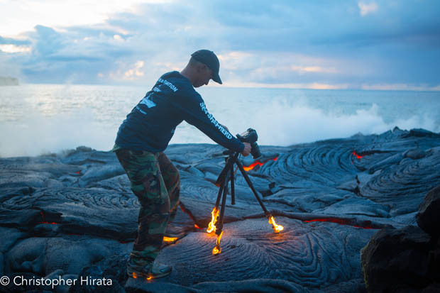 Photographer Gets So Close to Lava That His Shoes and Tripod Catch on Fire 5A2A6591 copy