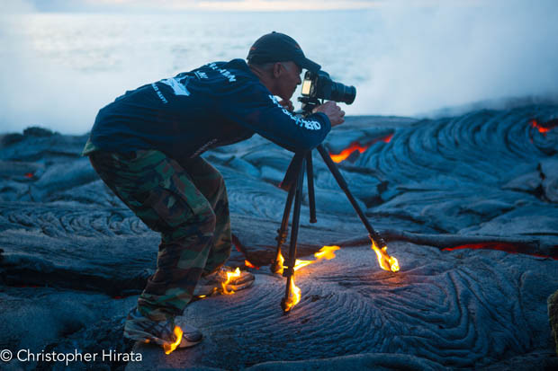 Photographer Gets So Close to Lava That His Shoes and Tripod Catch on Fire 5A2A6593 copy