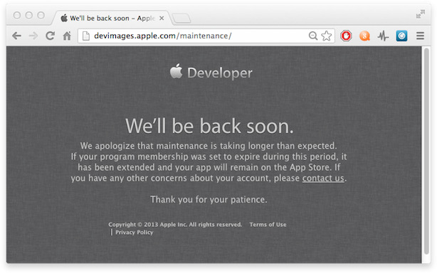 Trang web dành cho nhà phát triển của Apple bị tấn công