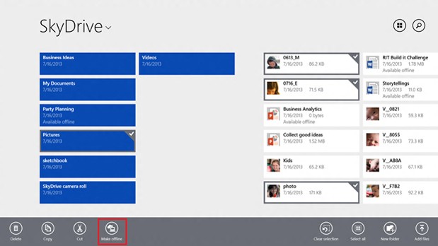 SkyDrive brings offline functionality in Windows 81 update