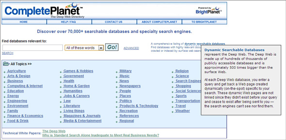  Công cụ tìm kiếm “đặc trị” cho thế giới Deep Web.