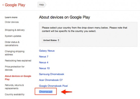 Google lists Chromecast as a device in support docs, quickly removes it (update)