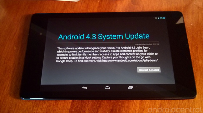 Nexus 7 mới liên tiếp nhận 2 bản cập nhật phần mềm