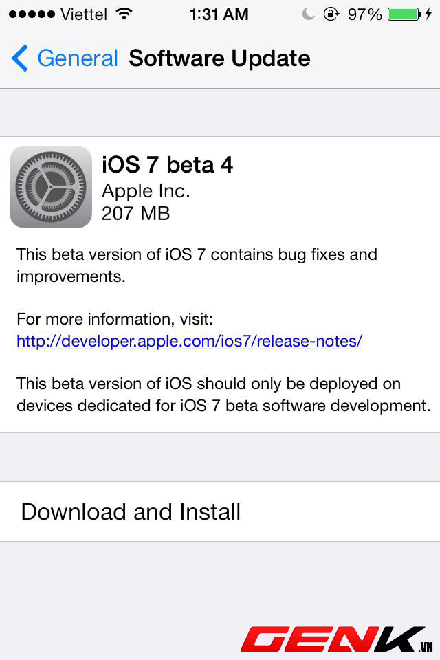  iOS 7 beta 4.