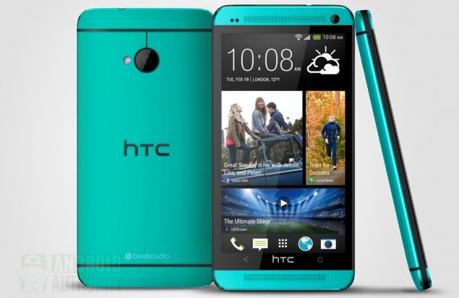 Ảnh rò rỉ HTC One màu xanh lơ.