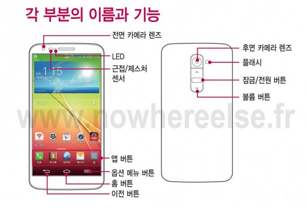 Leaked manual for LG G2 reveals rear controls and general specs, no fingerprint reader