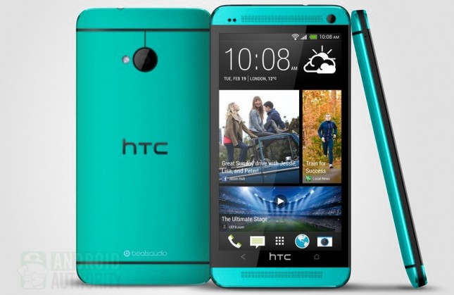  Ảnh rò rỉ HTC One màu xanh lơ.