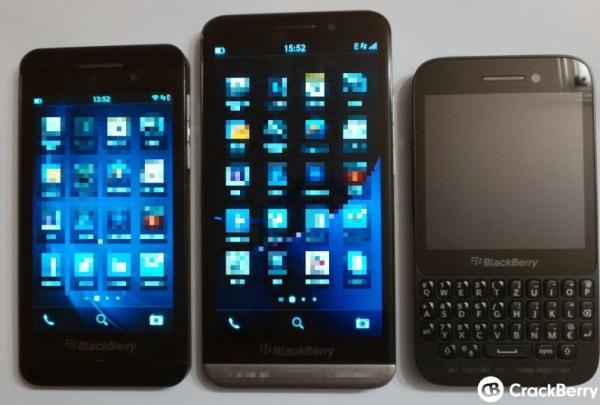 Lộ ảnh BlackBerry A10 đọ dáng cùng Z10, Q5