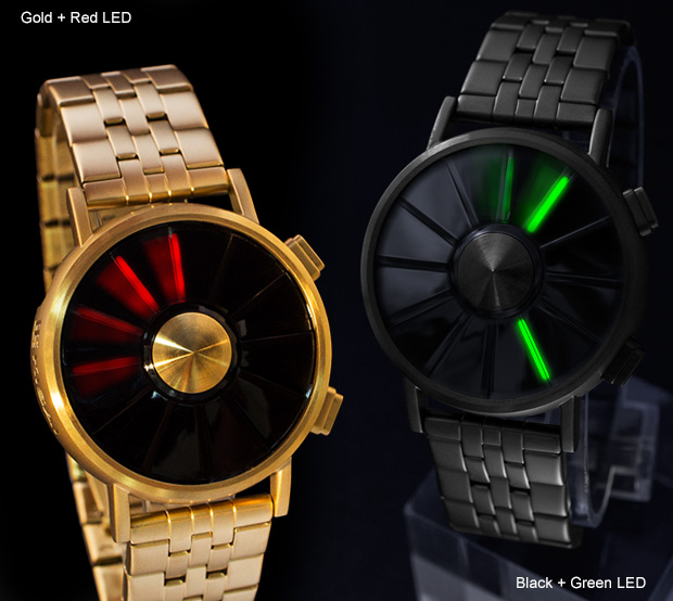 Gold or Black LED watches
