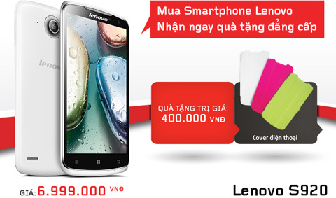 Mua smartphone Lenovo nhận ngay quà tặng 