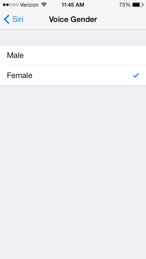 You can also switch Siri's voice to male if you want. Go to Settings > General > Siri > Voice Gender.