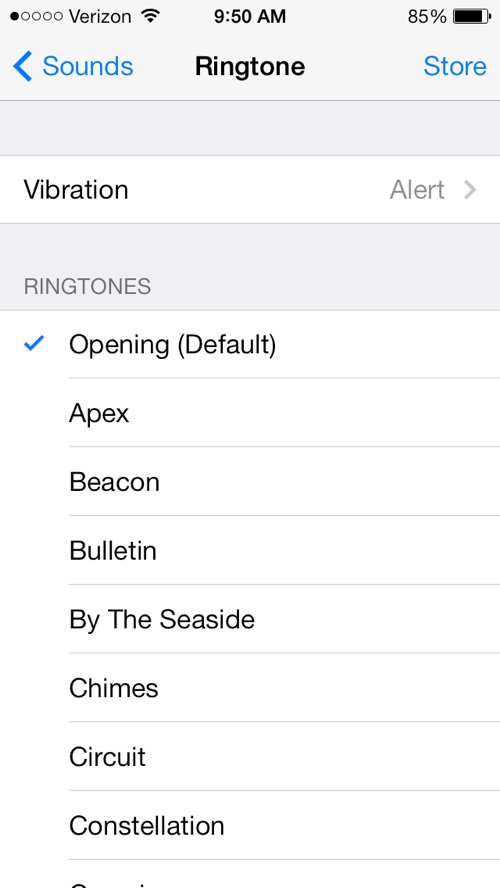 iOS 7 has a bunch of new ringtones and alert sounds. Change them up in Settings > Sounds.