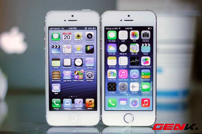  iPhone 5 đọ dáng cùng iPhone 5s.