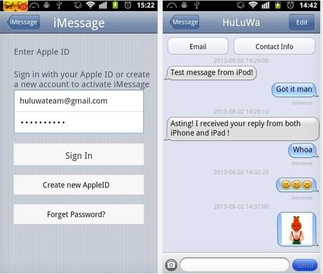 Cẩn thận bị đánh cắp thông tin với ứng dụng iMessage Chat trên Android 