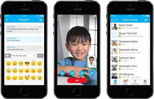 Skype revamps app interface for iOS 7
