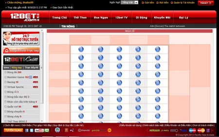  Numbers game - một trong những trò cá cược online được ưa chuộng tại Việt Nam.