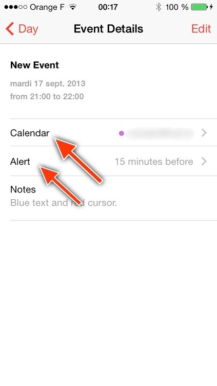  Lỗi hiển thị trương tự ở ứng dụng lịch trong iOS 7.