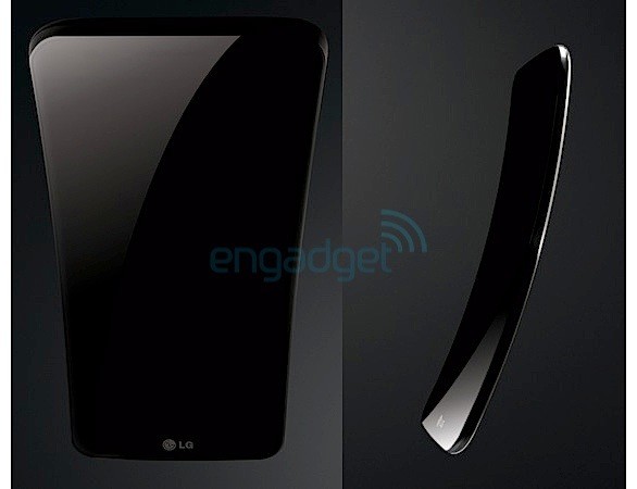  Điện thoại màn hình cong G Flex của LG. Ảnh: Engadget.