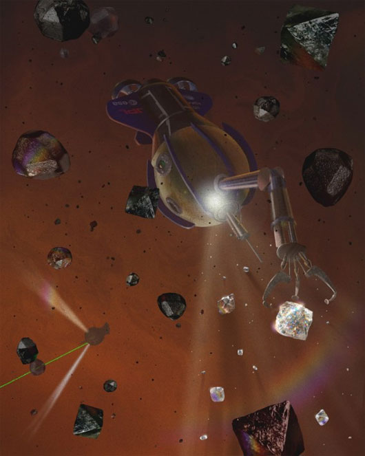  Con người sắp đưa những con tàu lên vũ trụ để khai thác kim cương? (Ảnh: Alien Seas)