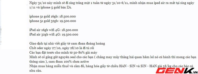 iPad Air rục rịch được xách tay về Việt Nam