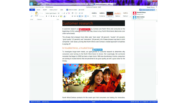 Microsoft Office Web Apps get real-time co-editing, similar to Google Drive