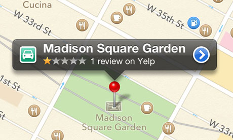  	Apple Maps, ứng dụng t&iacute;ch hợp cao cấp tại buổi ra mắt the iPhone 5.