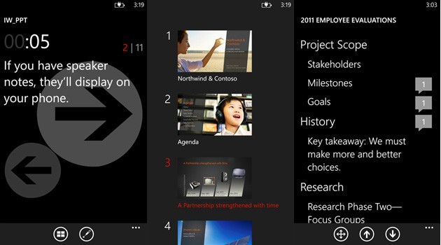 Office Remote for Windows Phone lets you steer presentations from afar