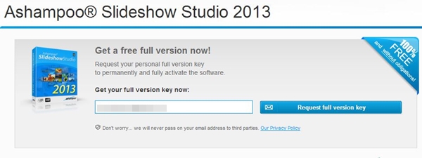 Nhận miễn phí bản quyền Ashampoo Slideshow Studio 2013