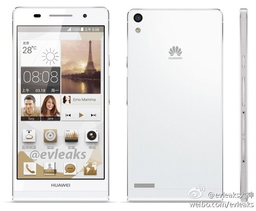 Rò rỉ thiết kế chính thức của Huawei Ascend P6: Smartphone mỏng nhất thế giới