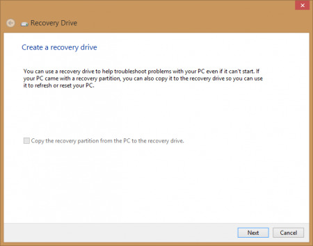 Tạo USB Recovery trong Windows 8.1