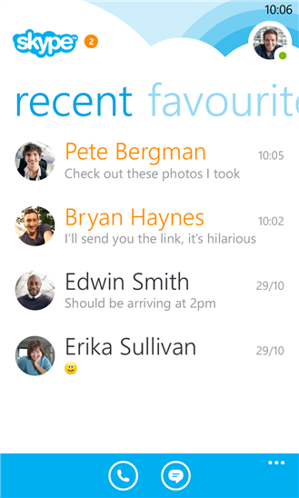 Skype cho Windows Phone 8 được cập nhật: Tìm kiếm bạn bè dễ hơn