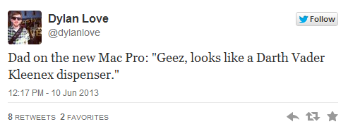 Mac Pro 2013 làm bạn liên tưởng tới thứ gì?